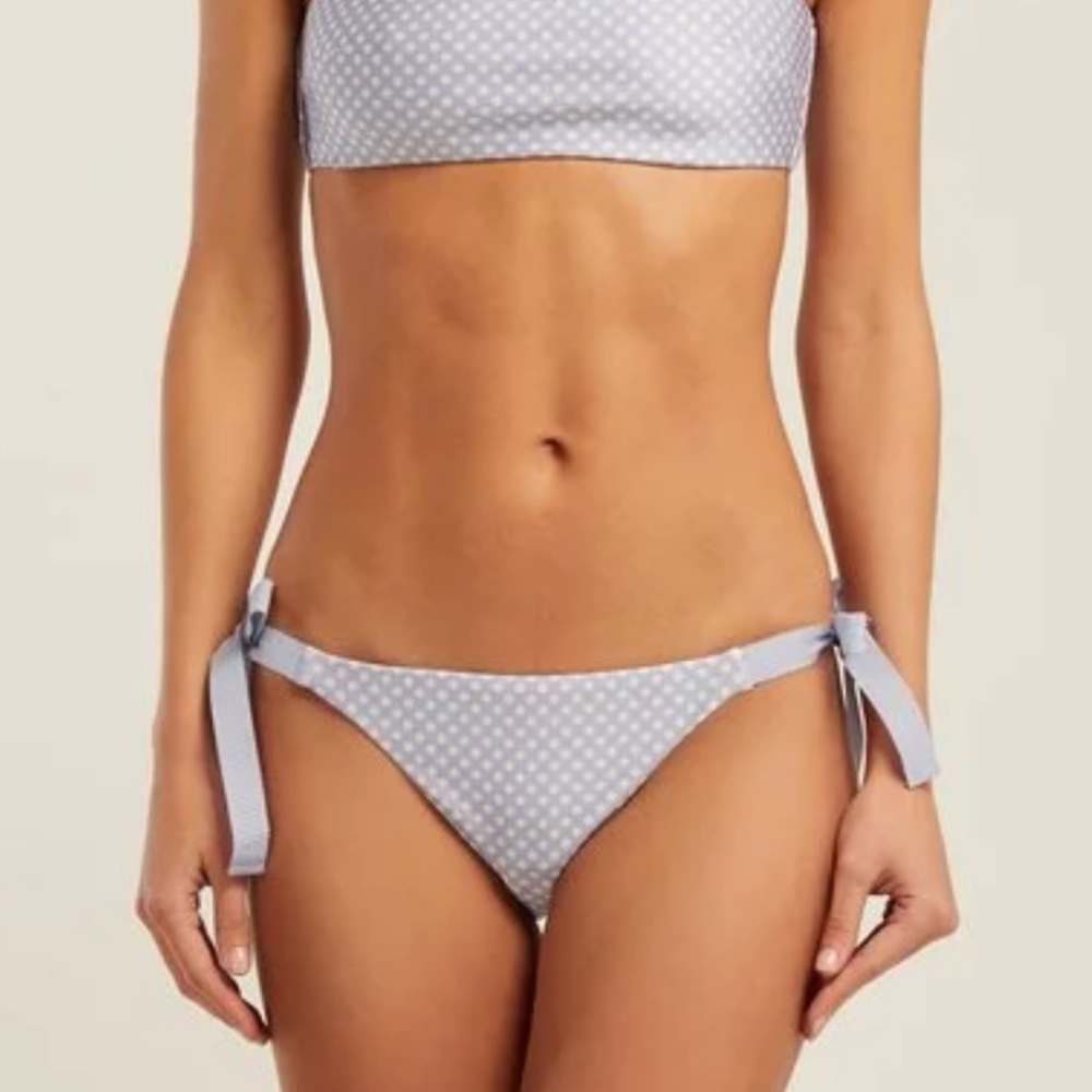 NWT Zimmermann Bow-detailed polka dot bikini bottoms